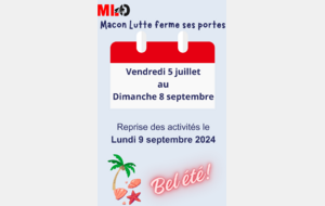 Fermeture estivale