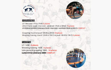 Actualisation des inscriptions